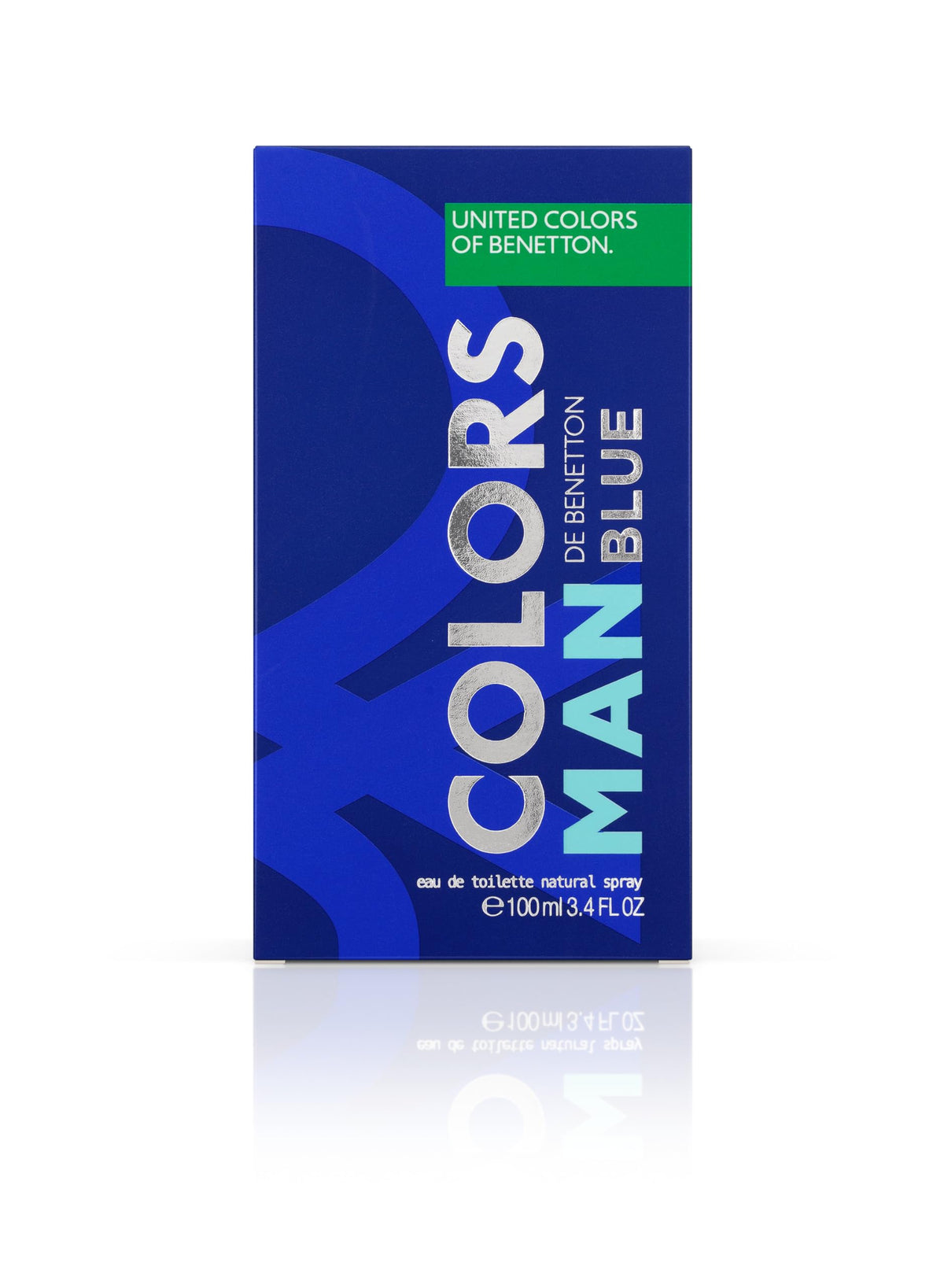 Benetton Colors Man Blue spray action demonstrates easy, even application.