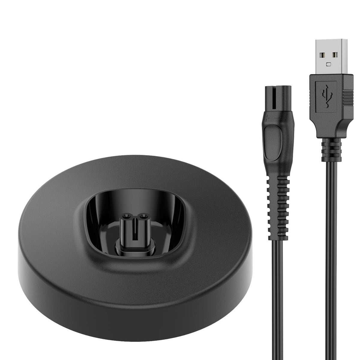 BENSN Philips Norelco charger stand shown with S7887-82 compatibility for tidy grooming on the go