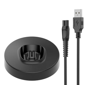 BENSN Philips Norelco charger stand shown with S7887-82 compatibility for tidy grooming on the go