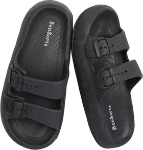 BenSorts Pillow Slippers with a thickened soft sole for cushioned comfort at home.