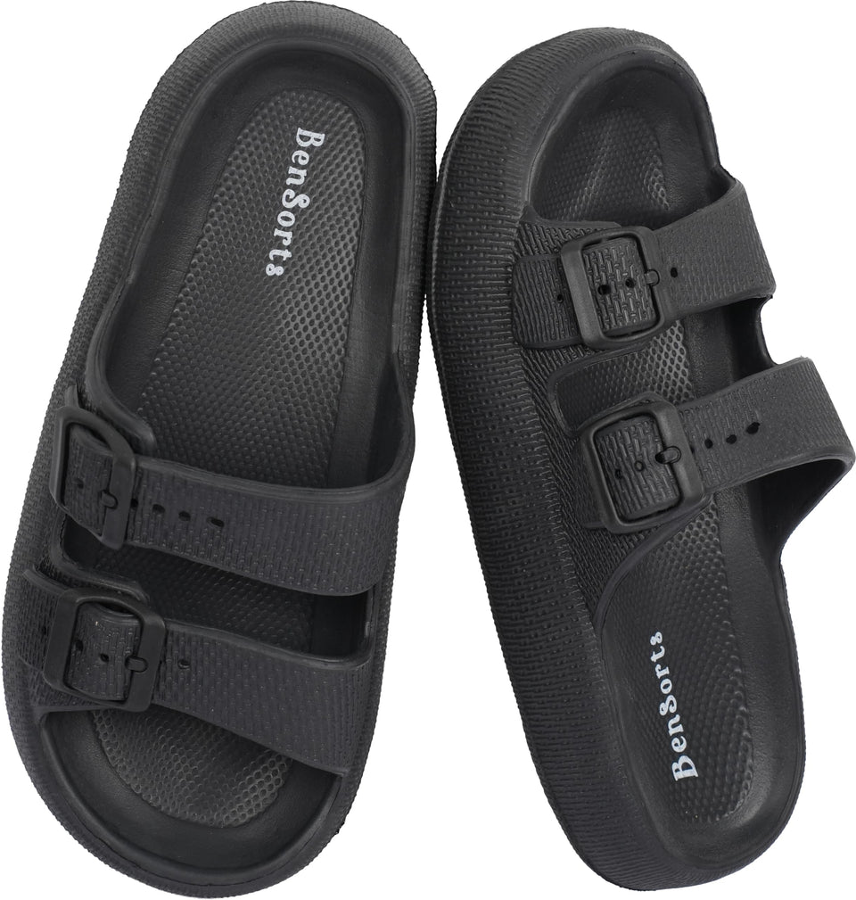 BenSorts Pillow Slippers with a thickened soft sole for cushioned comfort at home.