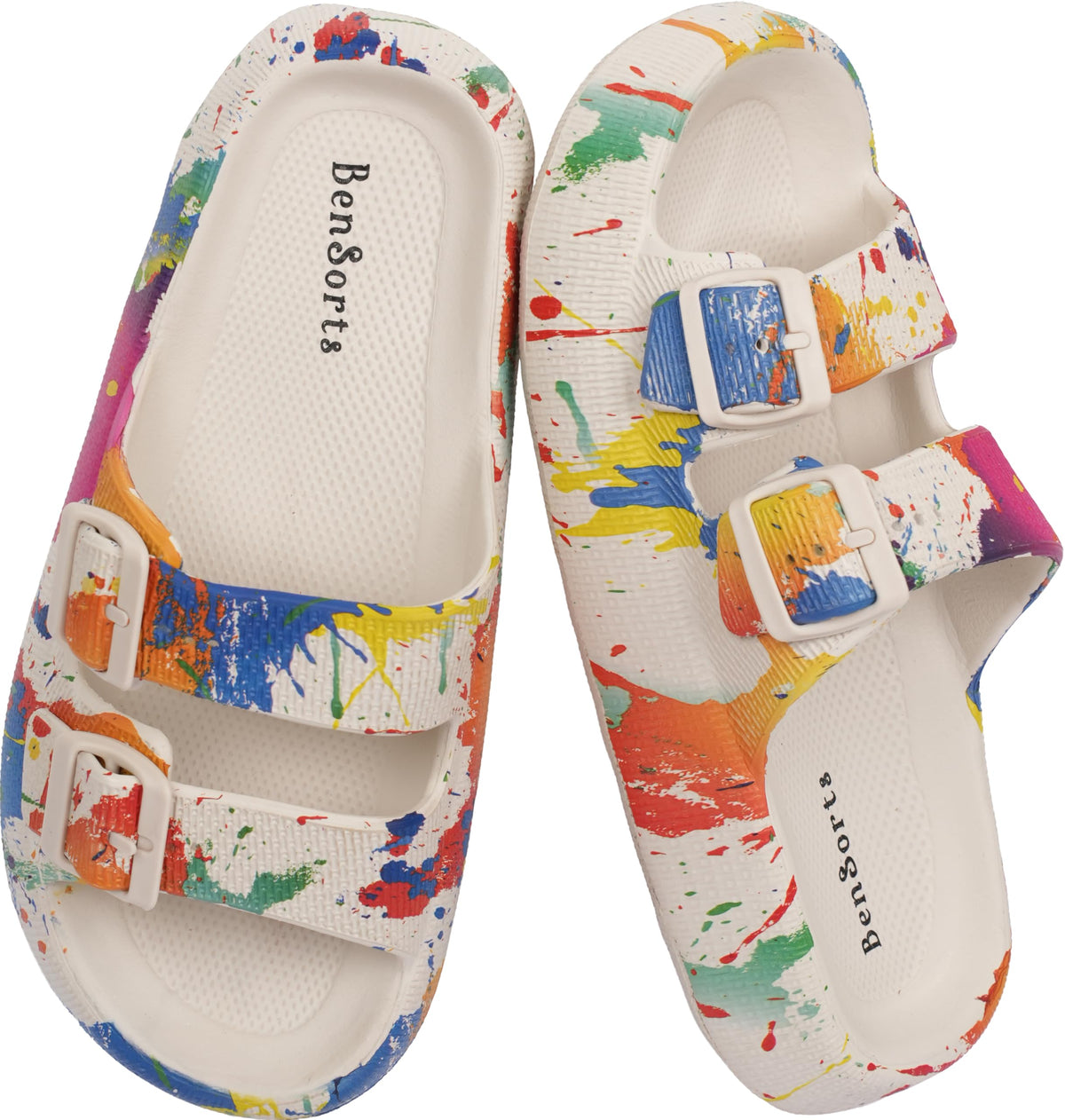 BenSorts Slides pillow-sole thickened EVA foam for cushioned comfort indoors
