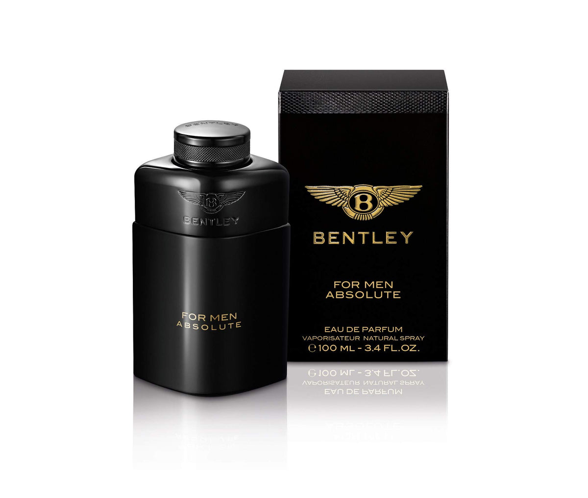 Close-up of spray cap on Bentley Absolute Men EDP highlighting precise application