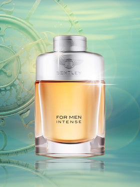 Bentley Intense EDP close-up cap, refined design details.