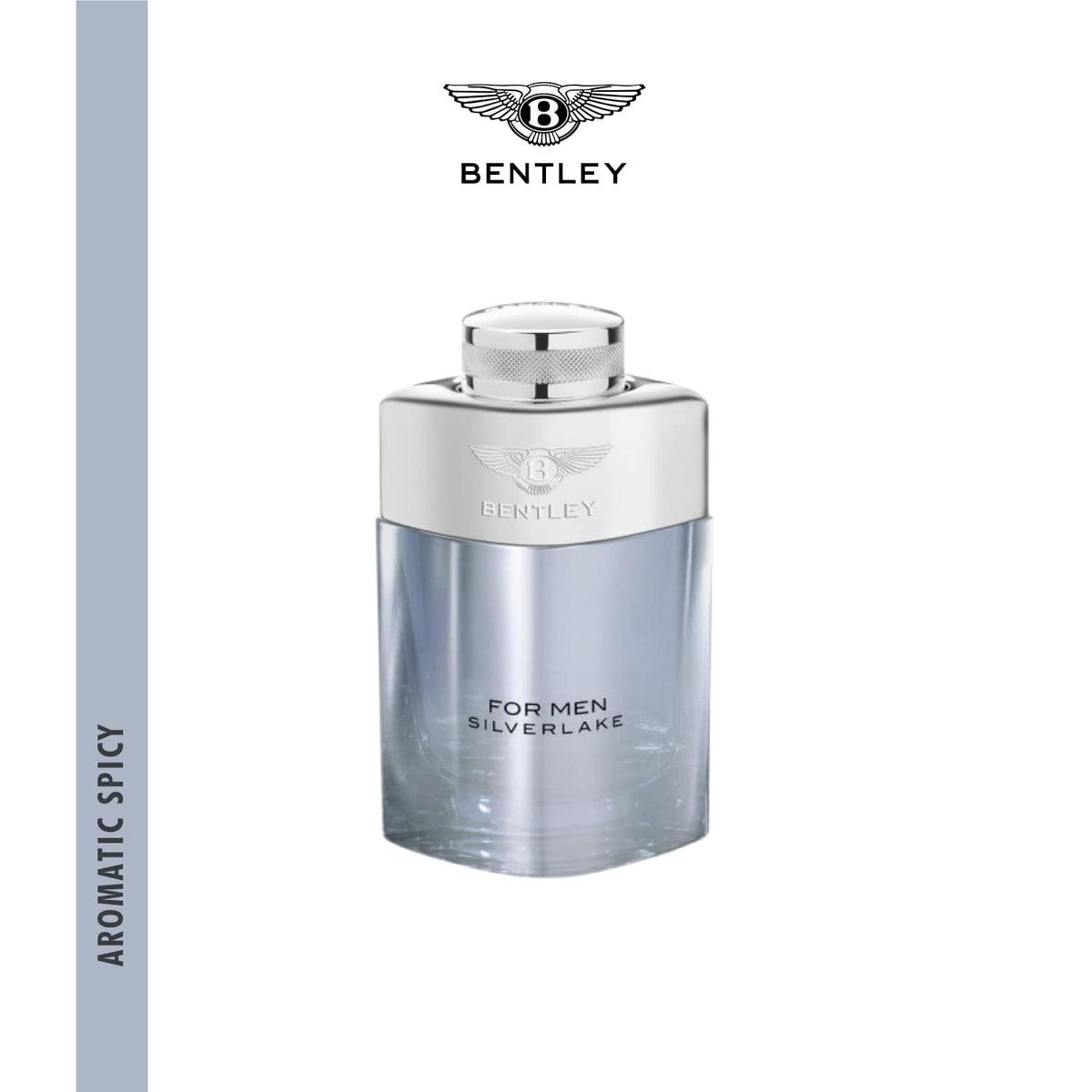 Bentley Silverlake bottle cap close-up emphasizing sleek cap and spicy notes