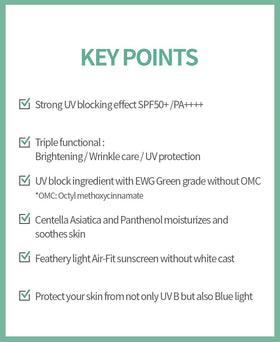 Benton Air Fit UV Defense packaging highlights vegan sunscreen for all skin types.