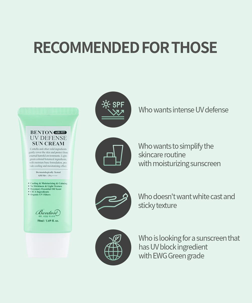 Benton Air Fit UV Defense texture close-up reveals a feather-light, non-greasy finish.