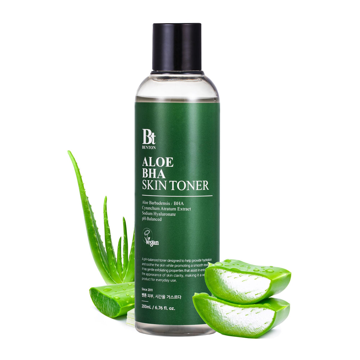 BENTON Aloe Skin Toner bottle highlighting its hydrating formula for daily use