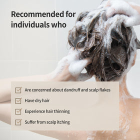 Bottle of BENTON Beer Yeast Shampoo highlighting paraben and sulfate free formula.