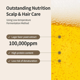 Creamy lather from BENTON Beer Yeast Shampoo demonstrating gentle cleansing.