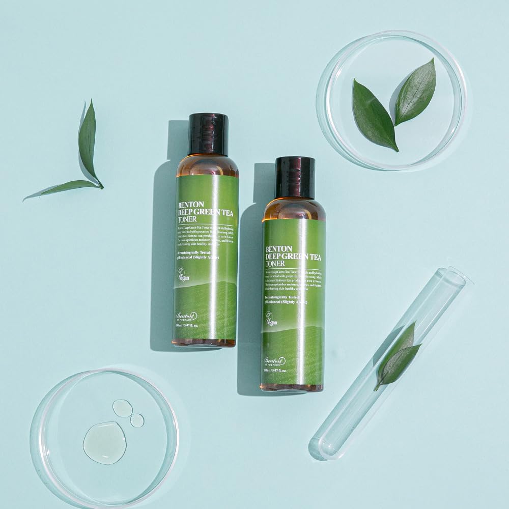 BENTON Green Tea Toner cooling sensation for a refreshed feel