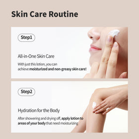 Morning and night routine use with this lotion.