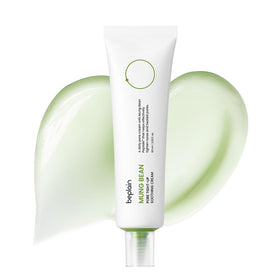 beplain mung bean peptide cream jar showing soothing texture for sensitive skin.