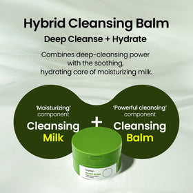 Beplain mung bean balm texture image highlights a sorbet-like feel and light cleansing.