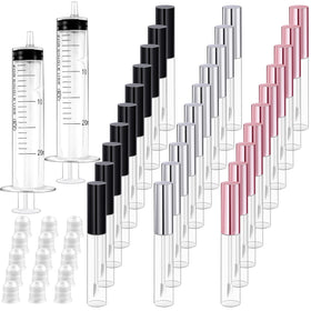 Bercoor lip gloss tubes in clear finish with air-tight caps for DIY use.