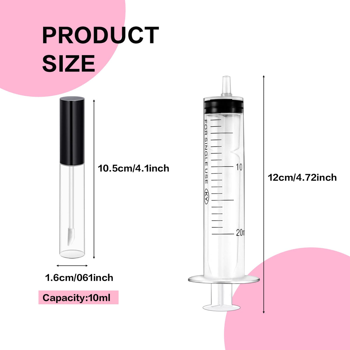 Bercoor lip gloss tubes with silver caps for a sleek, durable look.