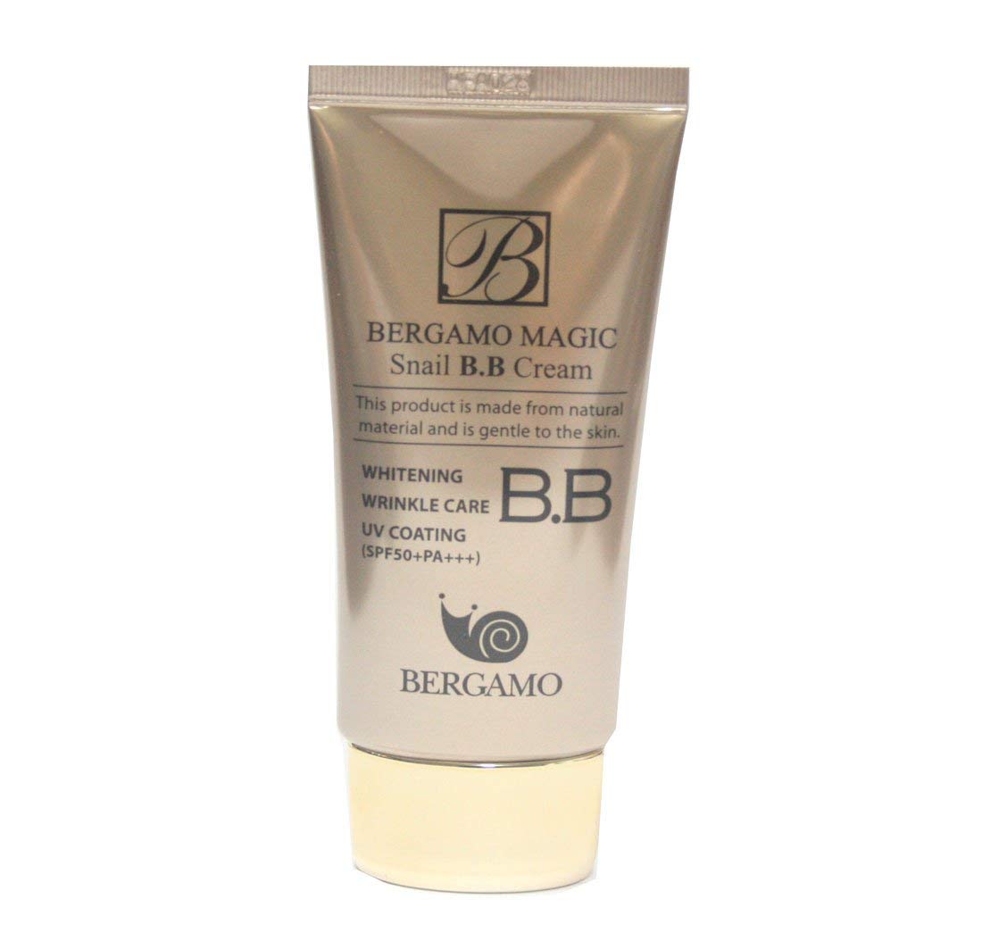 Bergamo Magic Snail BB Cream 50ml tube close-up for smooth, even application.