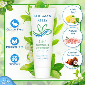 BERGMAN KELLY travel-size foil-sealed tubes prevent leaks.