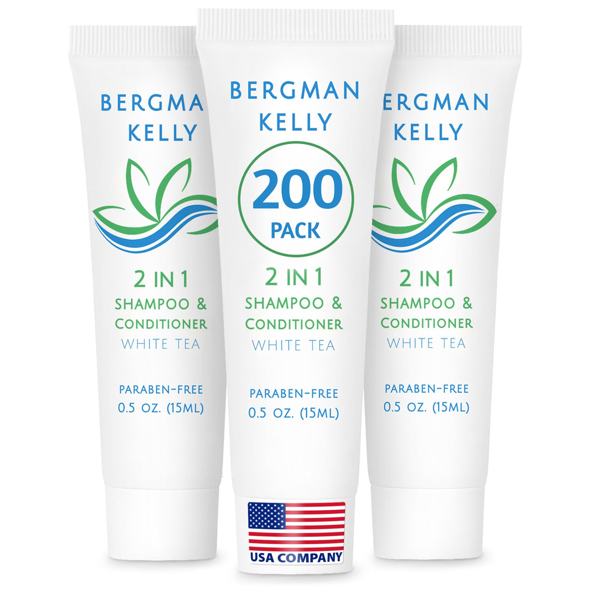 BERGMAN KELLY 2-in-1 bottle with leak seal for hotel guests.