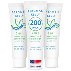 BERGMAN KELLY 2-in-1 bottle with leak seal for hotel guests.