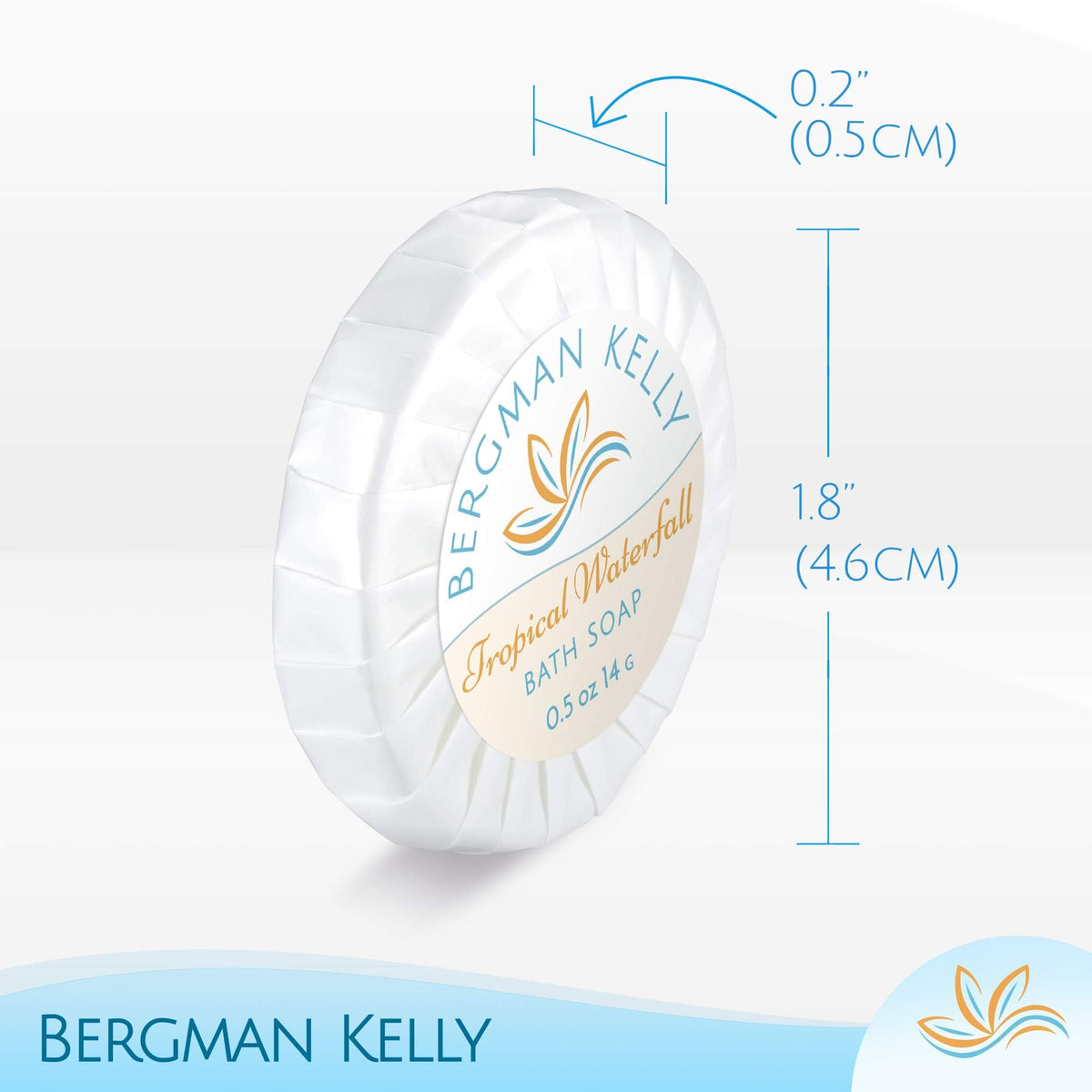 BERGMAN KELLY hotel soap bar Tropical Waterfall individually wrapped for hygiene