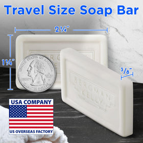 BERGMAN KELLY individually wrapped soap preserves hygiene between stays.