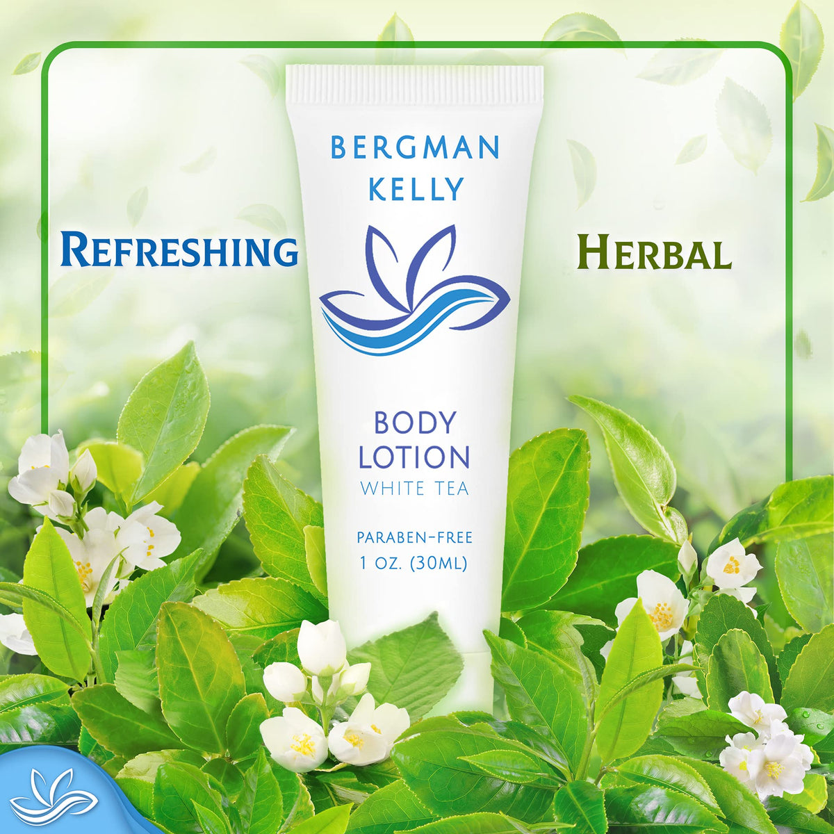 BERGMAN KELLY 1 oz lotion tube suitable for carry-on travel