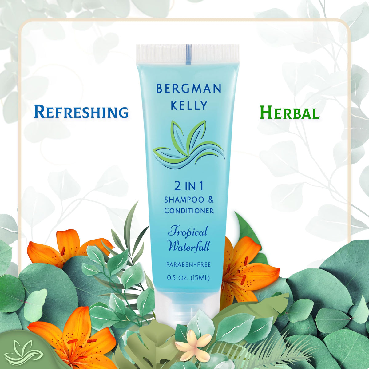 Eco-friendly recyclable packaging highlights sustainability for hotels and guests.