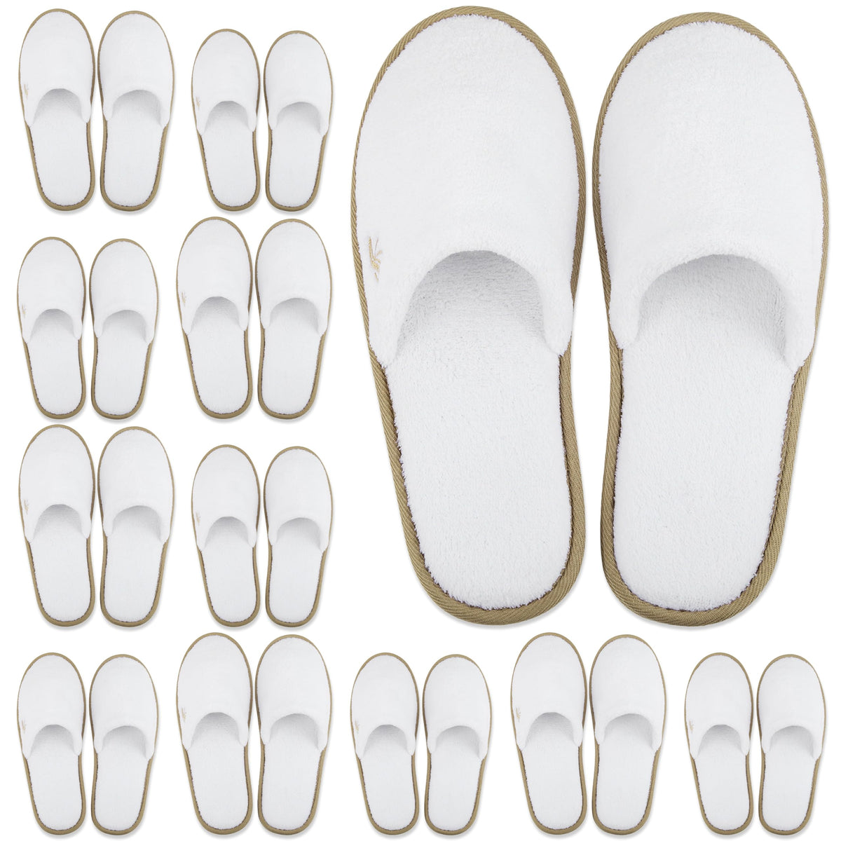 BERGMAN KELLY spa slippers closed-toe white offer fresh hotel-style comfort.