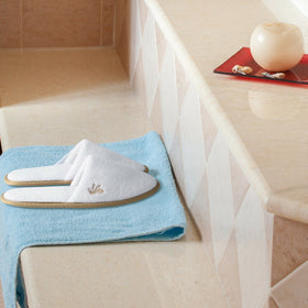 BERGMAN KELLY deluxe padded sole slippers deliver extra cushioning for long indoor wear.