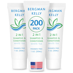 BERGMAN KELLY travel size 2-in-1 shampoo bottle foil-sealed for leak protection
