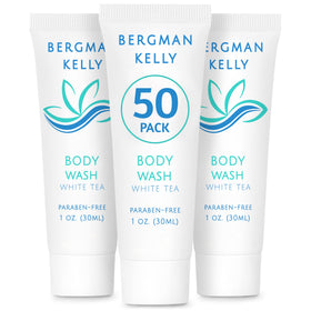 BERGMAN KELLY travel size body wash bottle with foil seal for leak-free travel