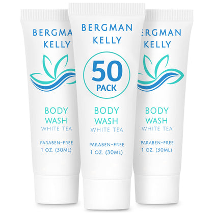 BERGMAN KELLY travel size body wash bottle with foil seal for leak-free travel