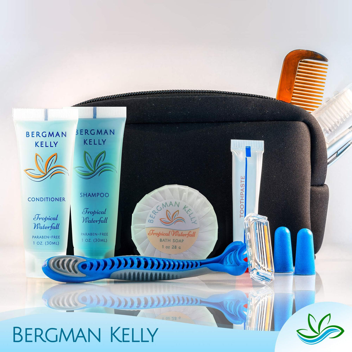 BERGMAN KELLY 1 fl oz TSA-approved bottle travels easily
