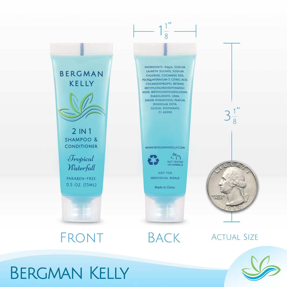 TSA-approved travel size packaging fits carry-on bags for trips.