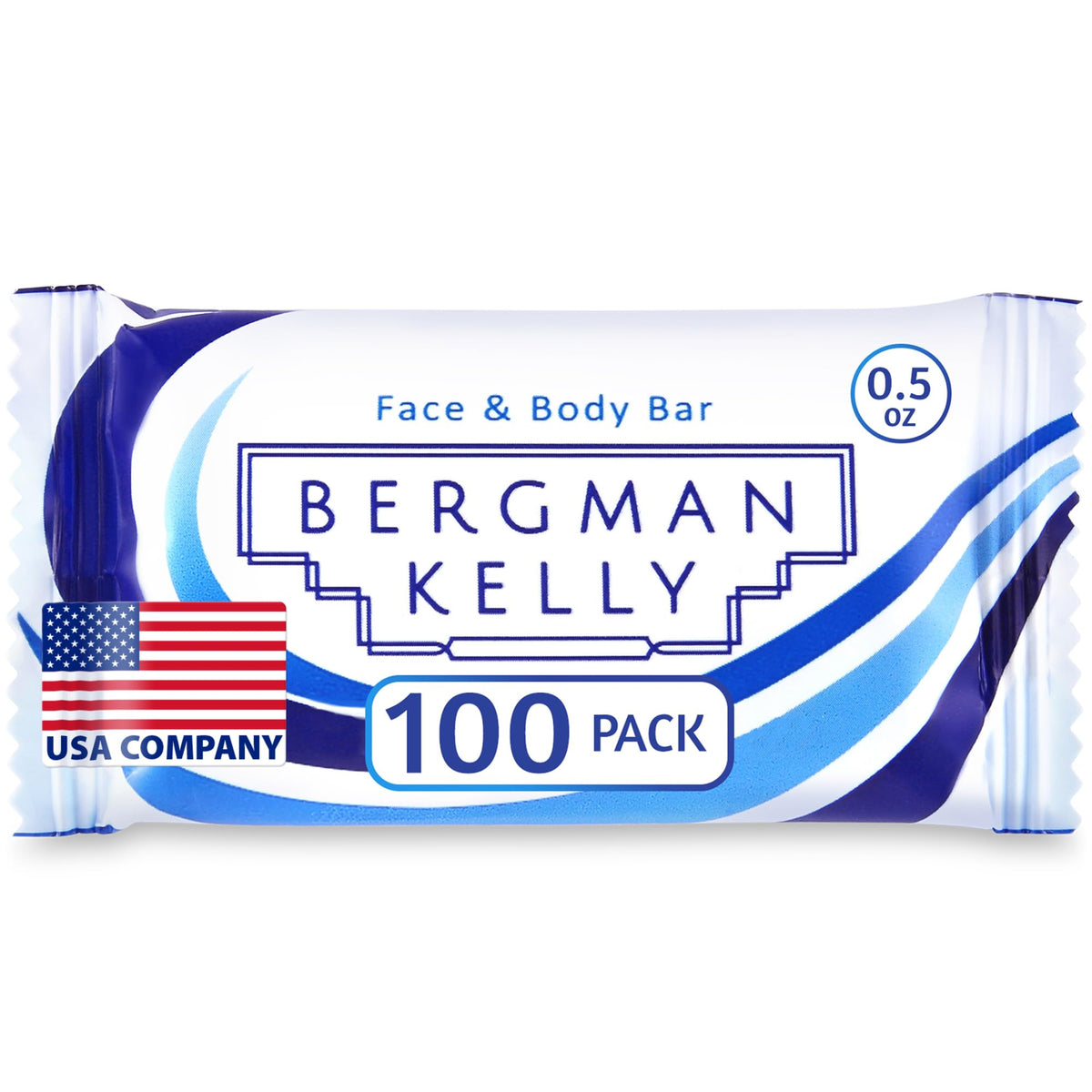 BERGMAN KELLY white tea hotel soap bar 0.5oz in bulk, ideal for guest rooms.