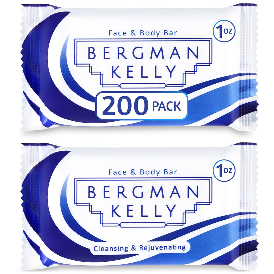BERGMAN KELLY white tea hotel soap bar 1oz in bulk packaging for hospitality.