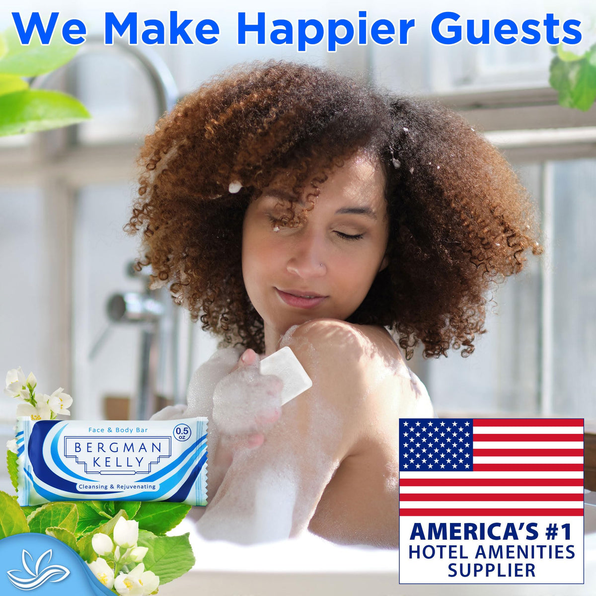 BERGMAN KELLY White Tea scent enhances refreshing guest moments.