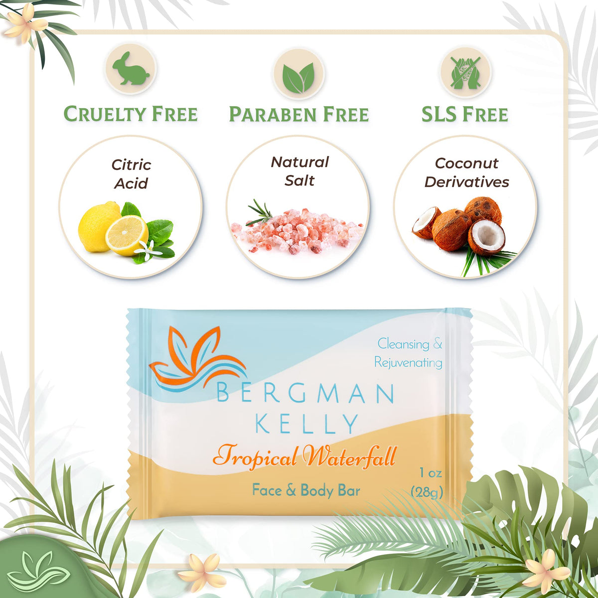 Individually wrapped BERGMAN KELLY bars preserve hygiene between check-ins.