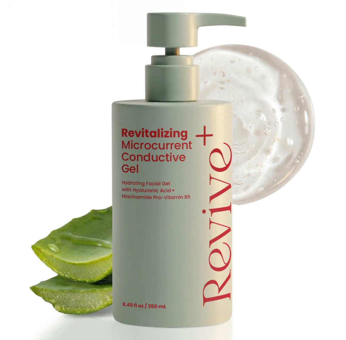 Berkland RevivePlus silky-glide gel enables smooth microcurrent sessions.