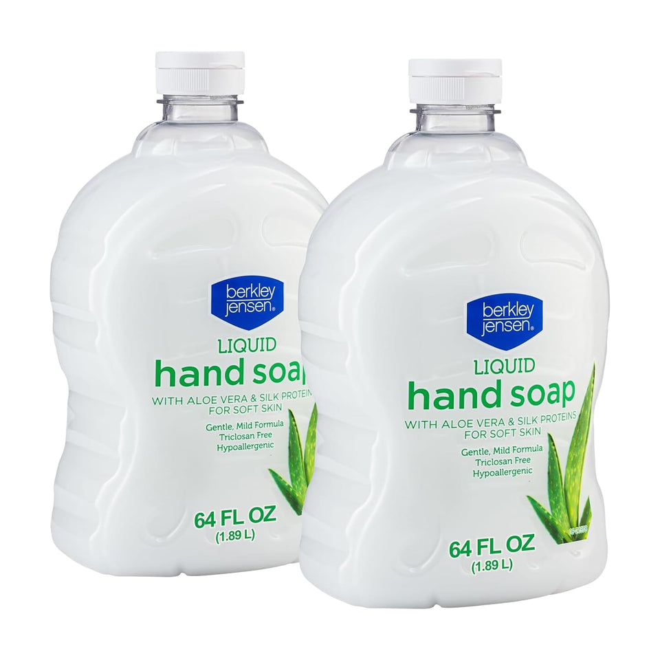 Berkley Jensen Aloe Vera hand soap bottle pour for easy daily cleansing