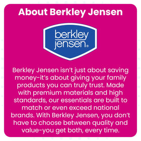 Berkley Jensen Wipes with no alcohol and no dye for comfortable cleansing.