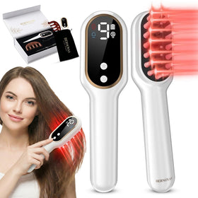 BERNOVAS 4-in-1 red-light scalp massager in a sleek cordless design for at-home care.
