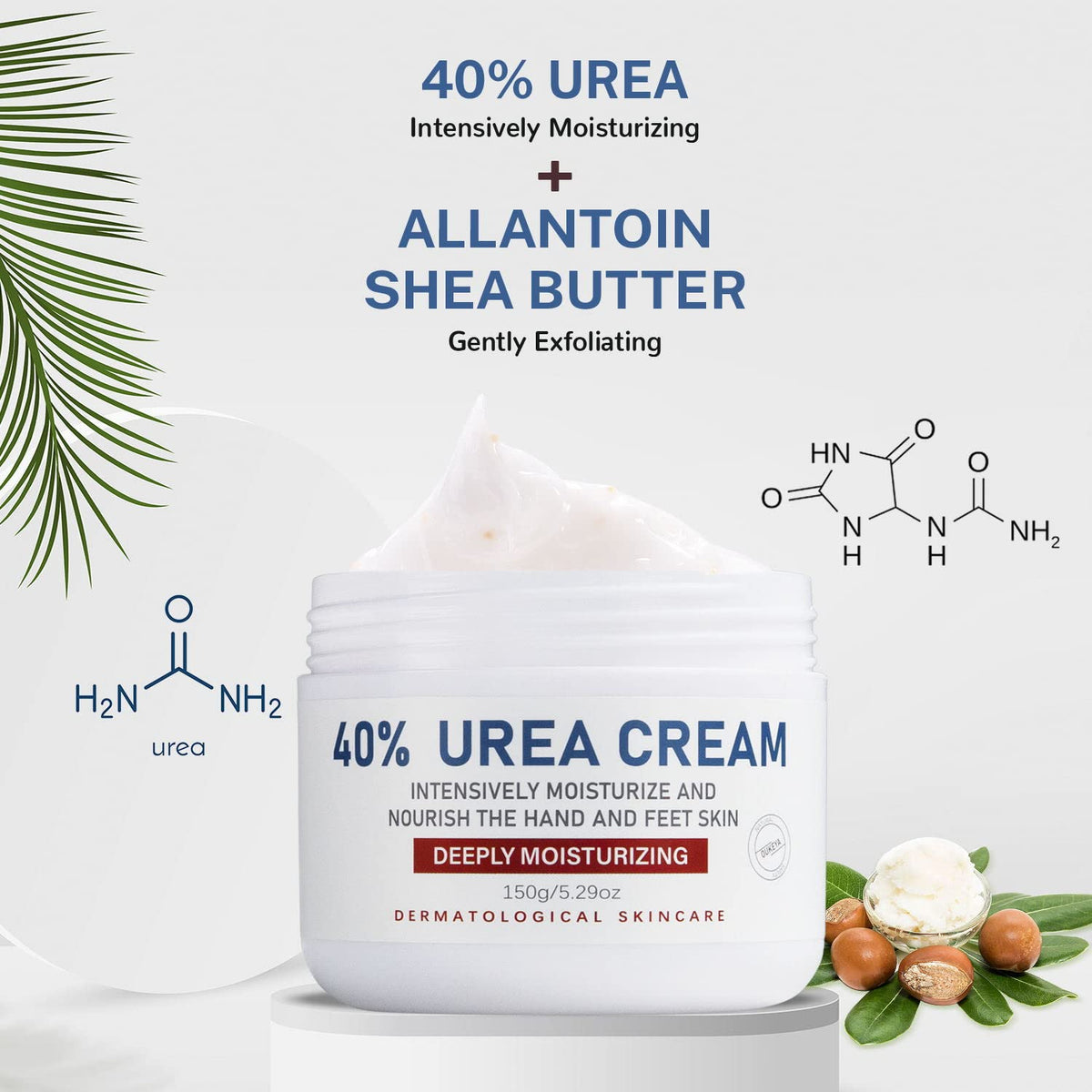 BERVEAL Urea Cream cracked heels closeup showing repair for dry skin