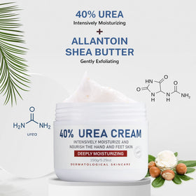 BERVEAL Urea Cream cracked heels closeup showing repair for dry skin