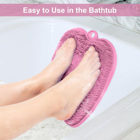 Beskar foot scrubber with bristles to help remove dead skin.