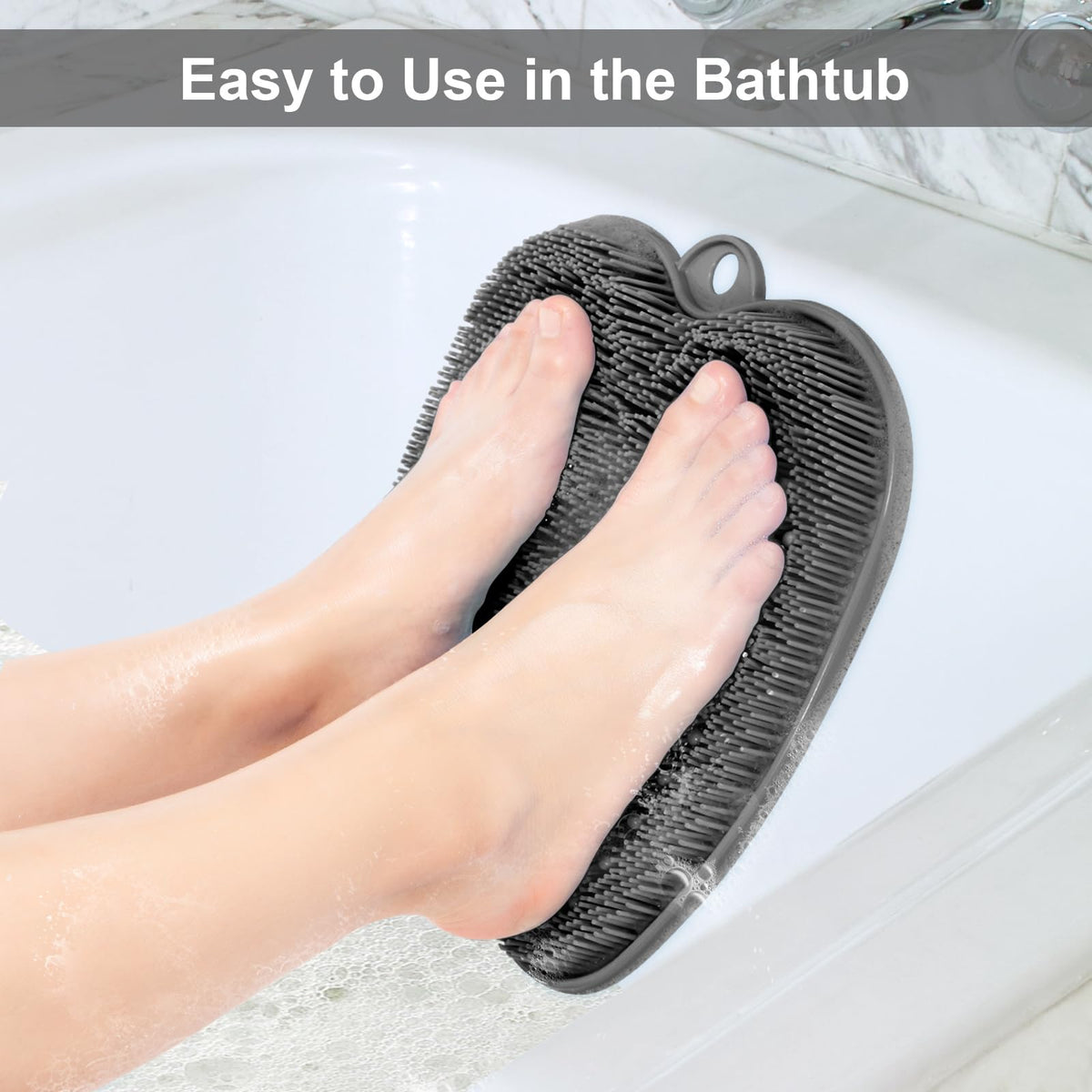 BESKAR Exfoliating bristles remove dead skin on feet.