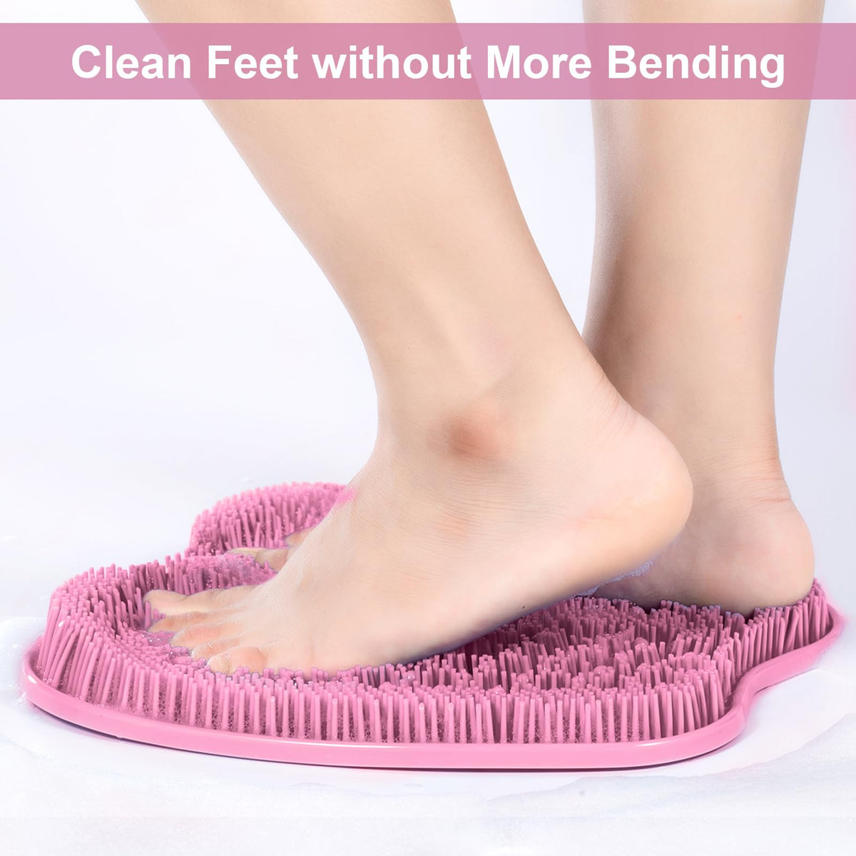 Beskar foot spa brush in shower for gentle exfoliation as you wash.