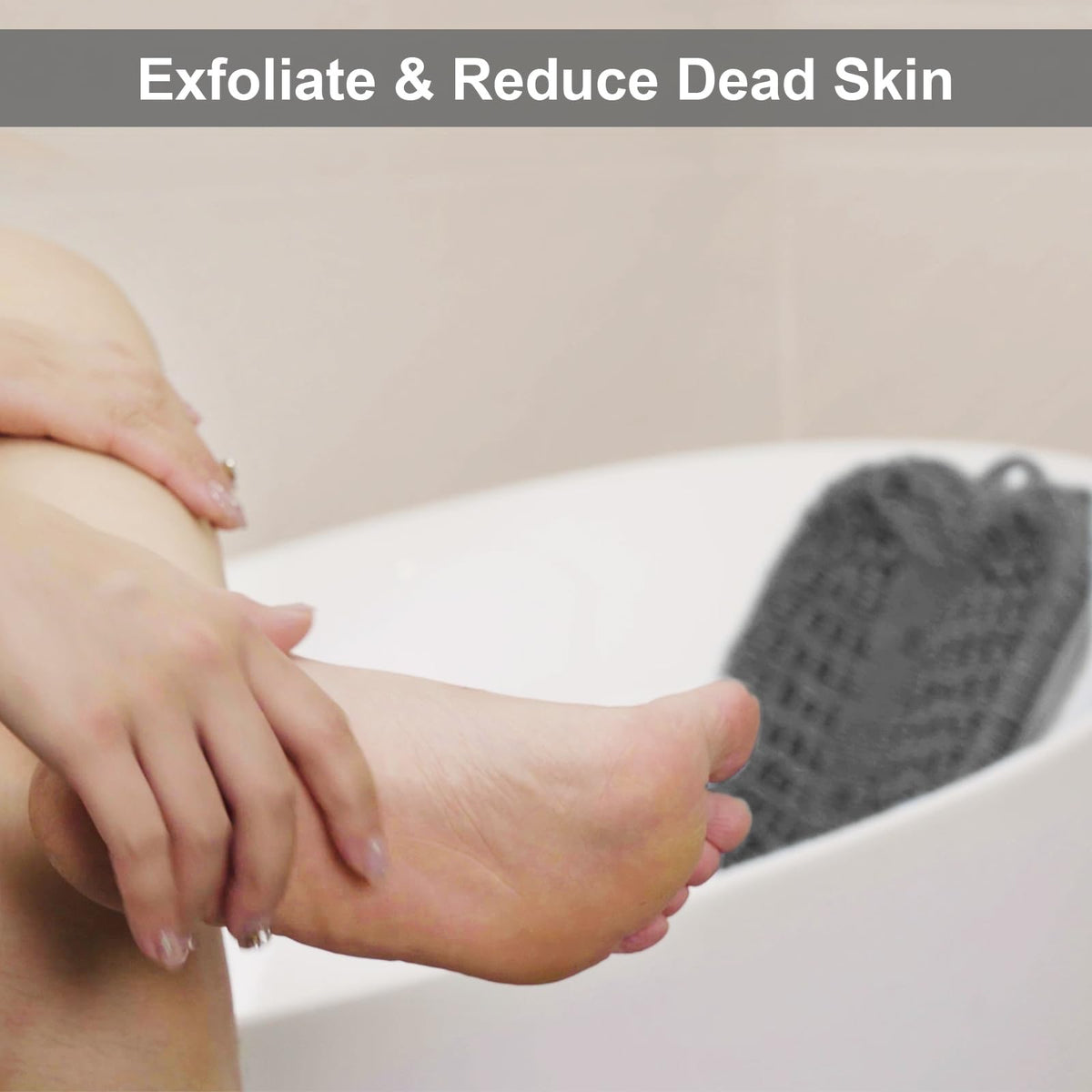 BESKAR Non-slip suction cups secure grip on bathroom floor.
