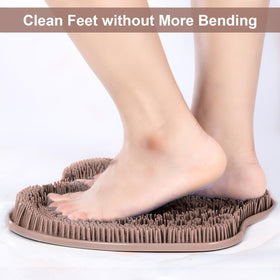 BESKAR non-slip suction cups keep the mat steady on wet bathroom floors.
